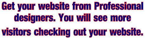 Get your website from Professional  designers. You will see more  visitors checking out your website.